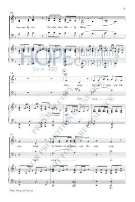 One Song in Praise - McDonald - Choral Octavo - SATB Accompanied