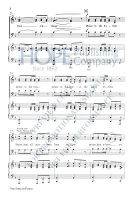 One Song in Praise - McDonald - Choral Octavo - SATB Accompanied