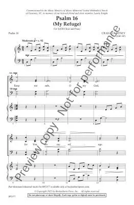 Psalm 16 (My Refuge) - Courtney - Choral Octavo - SATB Accompanied