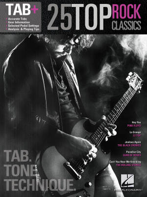 25 Top Rock Classics - Tab. Tone. Technique. - Guitar TAB - Book