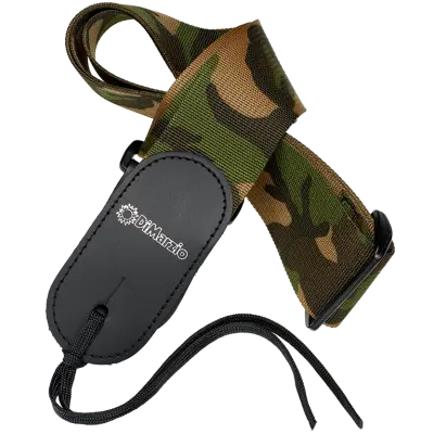 DiMarzio - Cordura Guitar Strap with Leather Ends - Camo