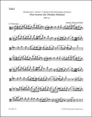 Nun Komm, der Heiden Heiland BWV 61 - Bach - Part, Urtext Edition