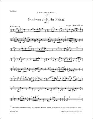 Nun Komm, der Heiden Heiland BWV 61 - Bach - Part, Urtext Edition