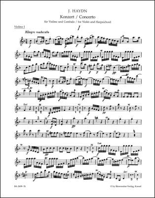 Concerto in F Major Hob. XVIII:6* - Haydn - Violin I Part