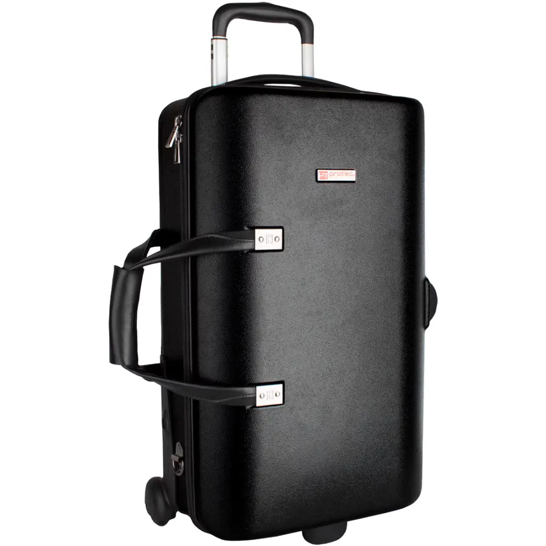 Zippered Triple Trumpet Case with Wheels - Black