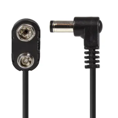 C-BAT/R Battery Snap to Right-Angle Male Barrel