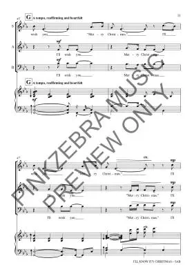 I\'ll Know It\'s Christmas - Pinkzebra - Choral Octavo - SAB Accompanied