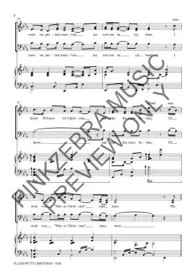 I\'ll Know It\'s Christmas - Pinkzebra - Choral Octavo - SAB Accompanied