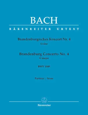 Brandenburg Concerto No. 4 in G Major BWV 1049 - Bach - Score, Urtext Edition