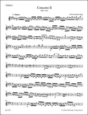 Concerto No. 2 in E Major BWV 1053 - Bach - Violin I Part, Urtext Edition