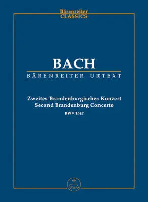 Baerenreiter Verlag - Brandenburg Concerto No. 2 in F Major BWV 1047 - Bach - Study Score, Urtext Edition