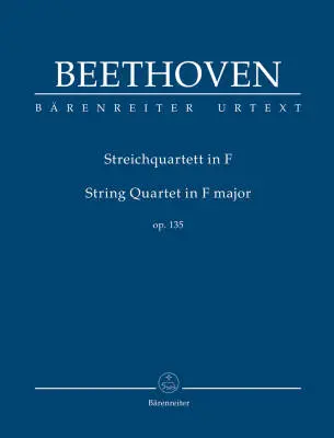 Baerenreiter Verlag - String Quartet in F Major Op. 135 - Beethoven - Study Score, Urtext Edition - String Quartet