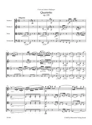 String Quartet in F Major Op. 135 - Beethoven - Study Score, Urtext Edition - String Quartet