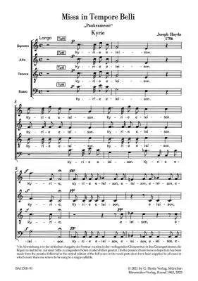 Missa in Tempore Belli Hob. XXII:9 - Haydn - Choral Score, Urtext Edition