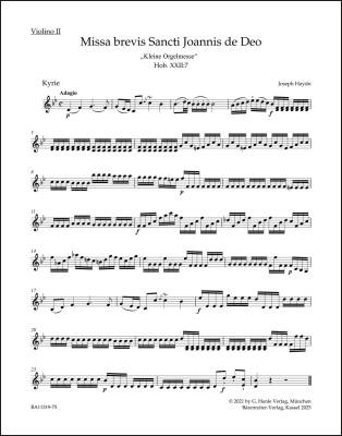 Missa Brevis Sancti Joannis de Deo Hob. XXII:7 ''Little Organ Mass'' - Haydn - Violin II Part, Urtext Edition