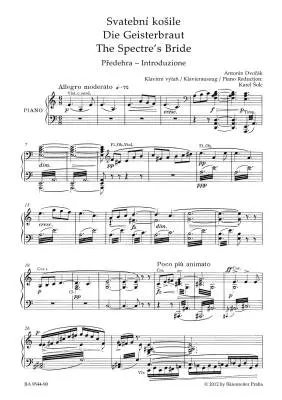 The Spectre\'s Bride Op. 69 - Dvorak - Vocal Score - Soloists, Choir, Orchestra