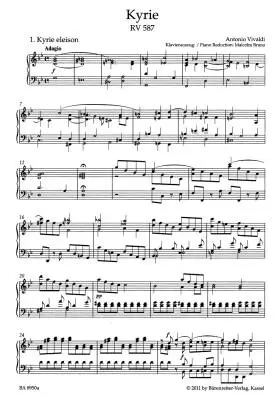 Kyrie RV 587 - Vivaldi - Vocal Score, Urtext Edition