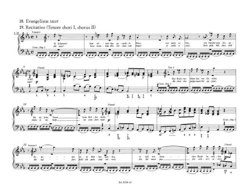 St. Matthew Passion BWV 244 - Bach - Organ/Choir II Part, Urtext Edition