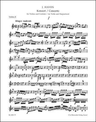 Concerto in F Major Hob. XVIII:6* - Haydn - Violin II Part