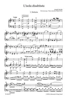 l\'Isola Disabitata (die Wuste Insel) Hob.XXVIII:9 - Haydn - Vocal Score, Urtext Edition - Soloists, Orchestra