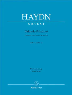 Baerenreiter Verlag - Orlando Paladino Hob.XXVIII:11 - Haydn - Vocal Score, Urtext Edition - Soloists, Orchestra