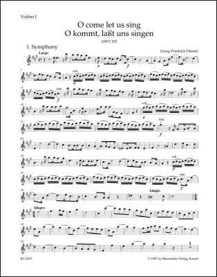 O Come Let Us Sing HWV 253 - Handel - Violin I Part, Urtext Edition