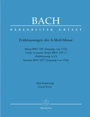 Baerenreiter Verlag - Early Versions of the Mass in B Minor BWV 232 - Bach - Vocal Score, Urtext Edition - Choir, Orchestra