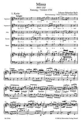 Early Versions of the Mass in B Minor BWV 232 - Bach - Vocal Score, Urtext Edition - Choir, Orchestra