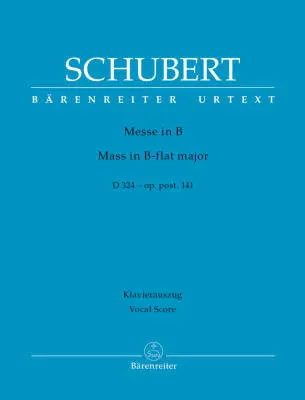 Baerenreiter Verlag - Mass in B-flat Major Op. Post. 141 D 324 - Schubert - Vocal Score, Urtext Edition