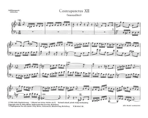 Die Kunst der Fuge BWV 1080 - Bach - Performance Score - Organ