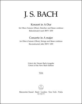 Concerto in a Major - Bach - Viola Part, Urtext Edition