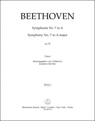 Baerenreiter Verlag - Symphony No. 7 in a Major Op. 92 - Beethoven - Wind Set, Urtext Edition
