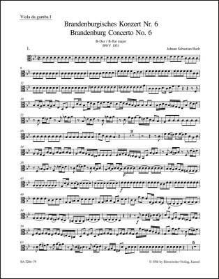 Brandenburg Concerto No. 6 in B Flat-major BWV 1051 - Bach - Viola de Gamba I Part, Urtext Edition