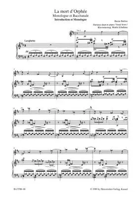 La Mort d\'Orphee Holoman 25 - Berlioz - Vocal Score, Urtext Edition