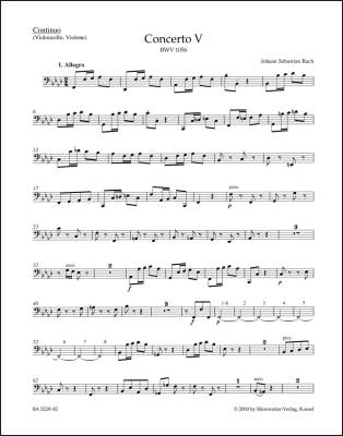 Concerto No. 5 in F Minor BWV 1056 - Bach - Cello/Double Bass Part, Urtext Edition