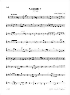 Concerto No. 5 in F Minor BWV 1056 - Bach - Viola Part, Urtext Edition