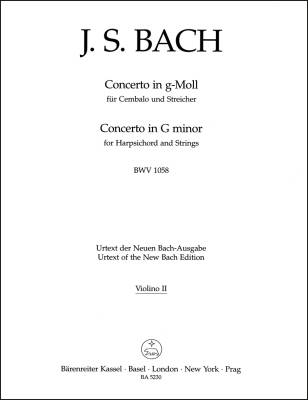 Concerto in G Minor BWV 1058 - Bach - Violin II Part, Urtext Edition