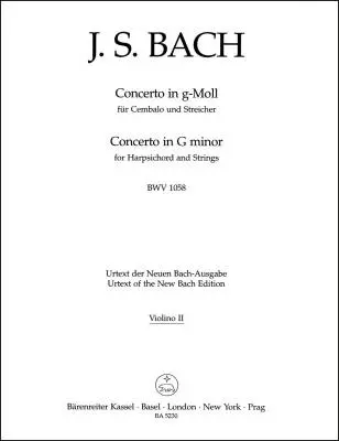 Concerto in G Minor BWV 1058 - Bach - Violin II Part, Urtext Edition