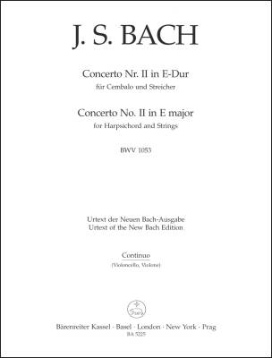 Concerto No. 2 in E Major BWV 1053 - Bach - Cello/Double Bass Part, Urtext Edition