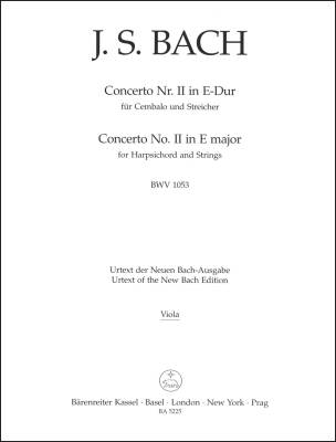 Concerto No. 2 in E Major BWV 1053 - Bach - Viola Part, Urtext Edition