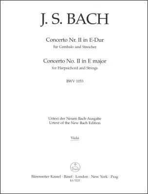 Baerenreiter Verlag - Concerto No. 2 in E Major BWV 1053 - Bach - Viola Part, Urtext Edition