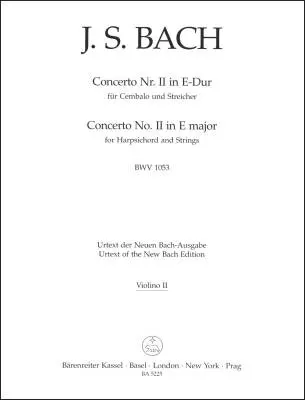 Concerto No. 2 in E Major BWV 1053 - Bach - Violin II Part, Urtext Edition