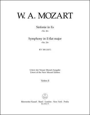 Symphony No. 26 in E-flat Major K. 184(166a) - Mozart - Violin II Part, Urtext Edition