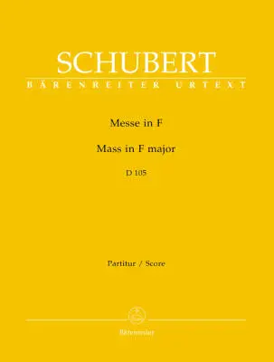 Baerenreiter Verlag - Mass in F Major D 105 - Schubert - Score, Urtext Edition