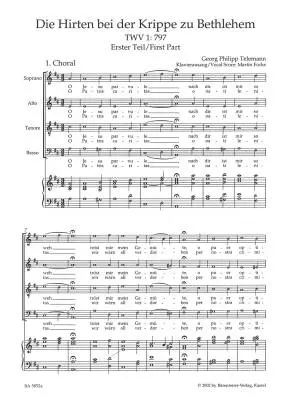 Die Hirten bei der Krippe zu Bethlehem TWV 1:797 - Telemann - Vocal Score, Urtext Edition