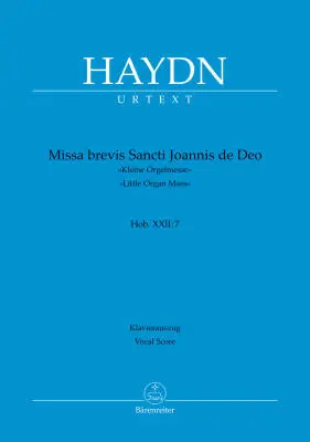 Baerenreiter Verlag - Missa Brevis Sancti Joannis de Deo Hob. XXII:7 Little Organ Mass - Haydn - Vocal Score