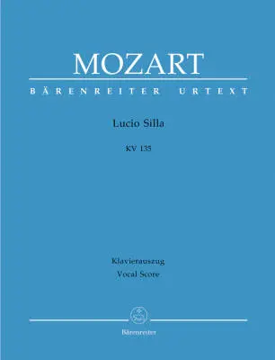 Baerenreiter Verlag - Lucio Silla K. 135 - Mozart - Vocal Score, Urtext edition