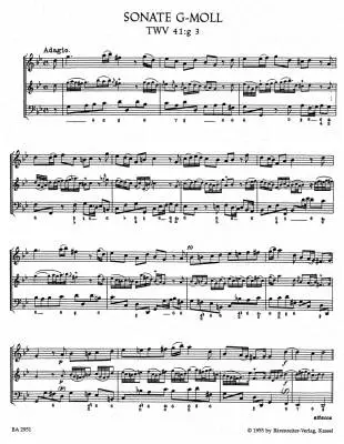 Methodical Sonatas - Telemann - Flute/Piano - Book