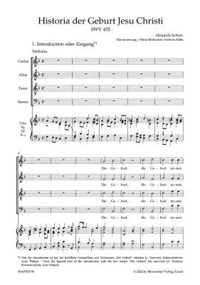 Historia der Geburt Jesu Christi, SWV. 435 - Schutz - Vocal Score, Urtext edition