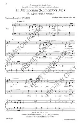 Remember Me - Trotta - Choral Octavo - SATB Accompanied